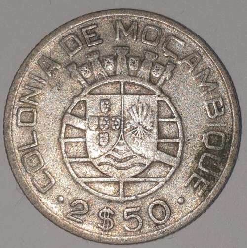 1950 - 2.5 ESCUDOS - MOZAMBIQUE - (Silver) KM#68